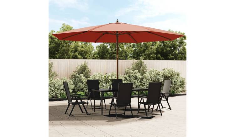 Walplus Garden Parasol - Terracotta - 400 x 273 cm