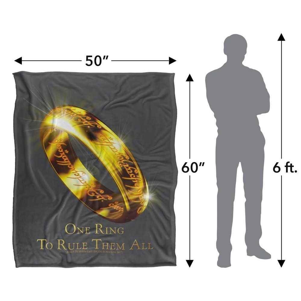 Lord Of The Rings Unisex Adult One Ring To Rule Them All Blanket - 152cm x 127cm - Image 4