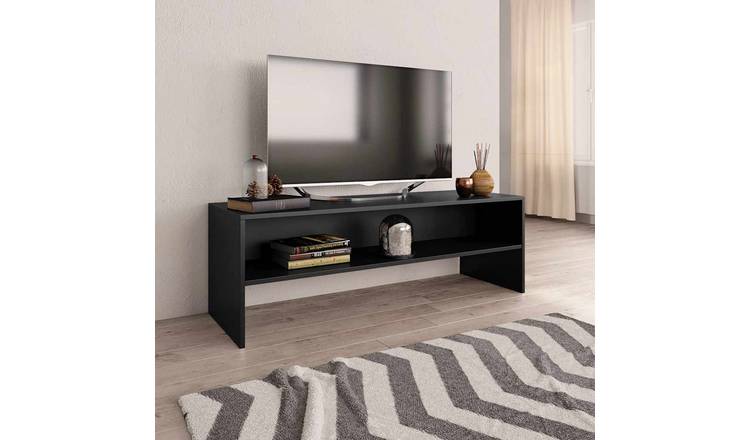 Walplus Engineered Wood TV Cabinet - Black - 120 x 40 x 40 cm