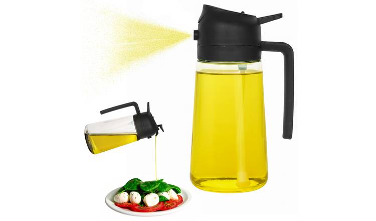 Argon Tableware 2-in-1 Glass Olive Oil Spray Bottle - 470ml