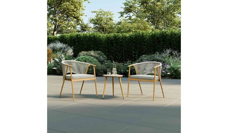 Charles Bentley Almada Bistro Set - Grey