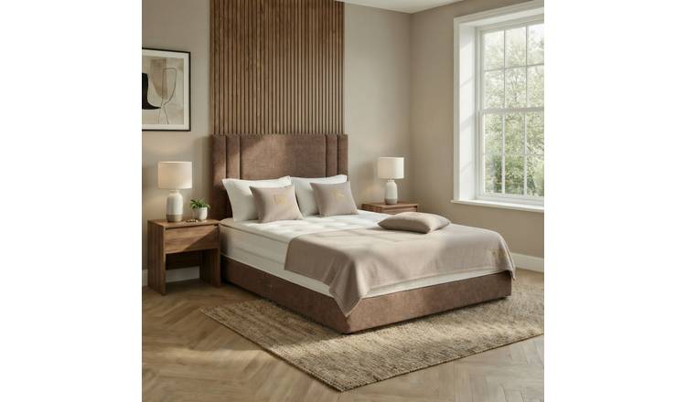 DS Living Velora Super King Upholstered Divan Bed Frame - Mink