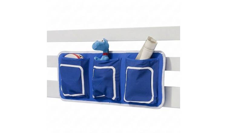 Noa & Nani Kids Bed Tidy Pocket Organiser in Blue Design - Blue
