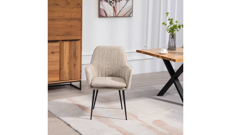 Artemis Home Set of 2 Carrara Fabric Dining Chairs - Set of 2 - Brown