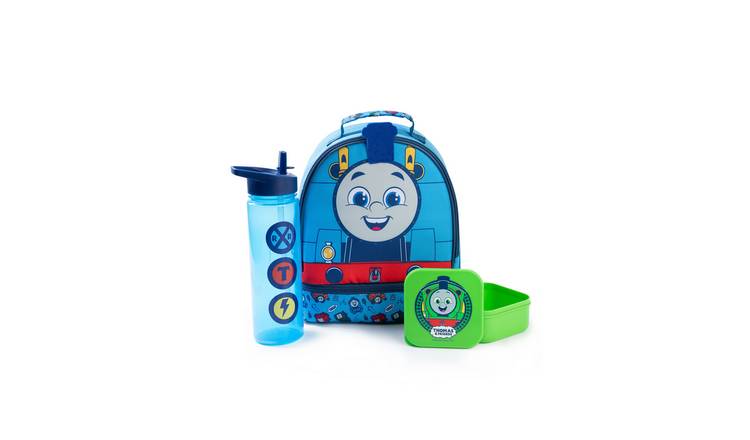 Thomas and Friends Kids Unisex Lunch Bag Bottle and Snack Pot - Blue