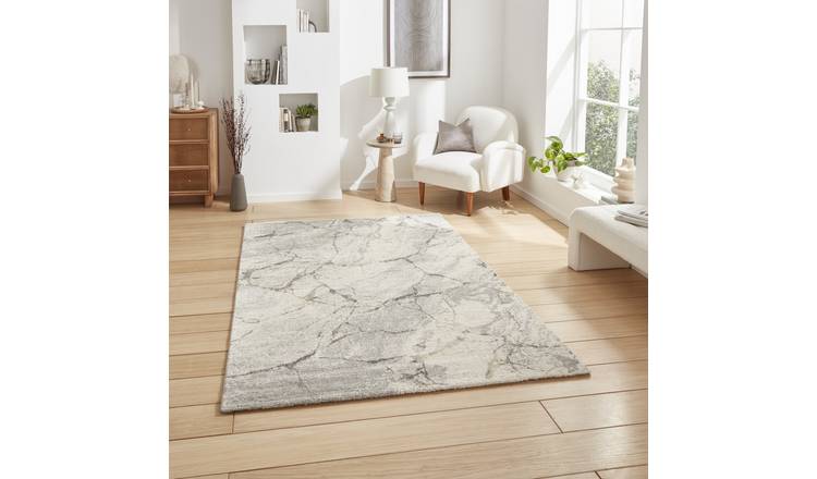Mega Flooring Silver Modern Abstract Rug - 120 x 170cm