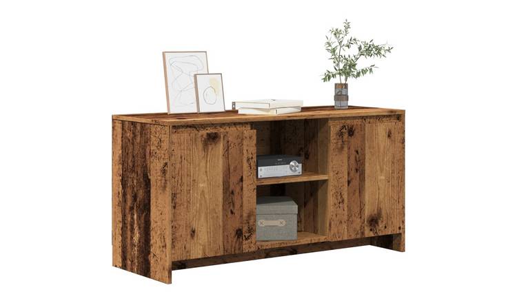 Walplus Engineered Wood TV Cabinet - Dark Wood - 102 x 37.5 x 52.5 cm