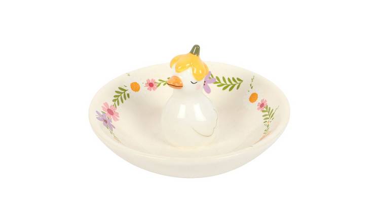Something Different Daisy And Duck Trinket Dish - White