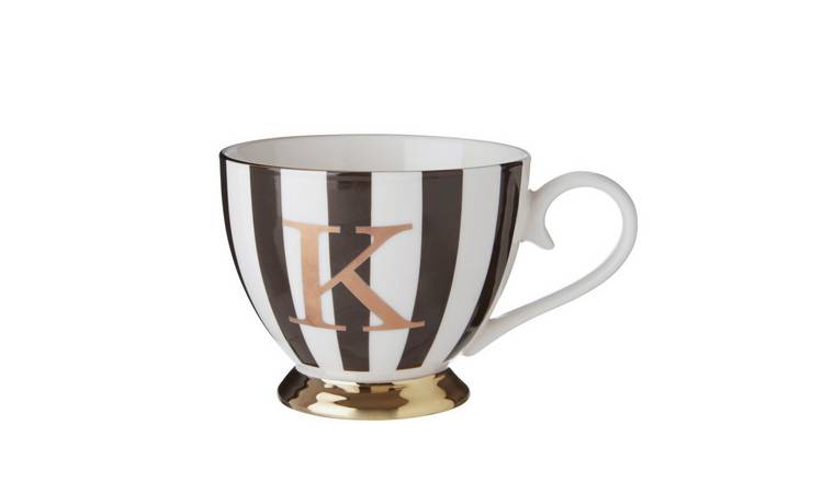 Orsina Duchess K Monogram Mug – Black and White