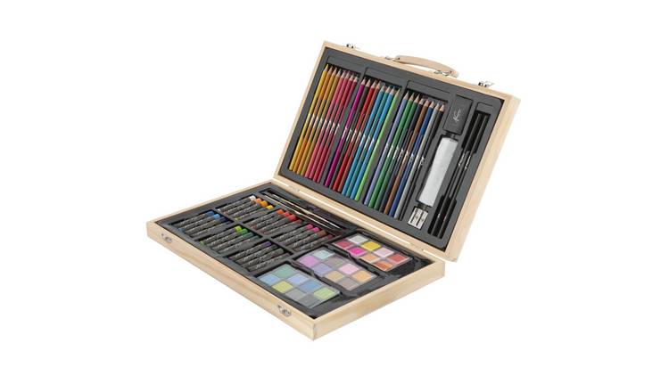 Totum Art Set 79 Piece in Wooden Box Craft Kit
