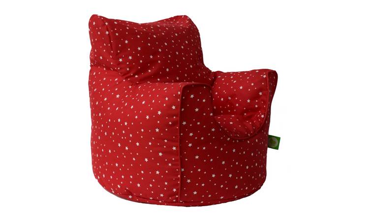 Bean Lazy Stars Cotton Bean Bag Armchair Child Teen Size Red