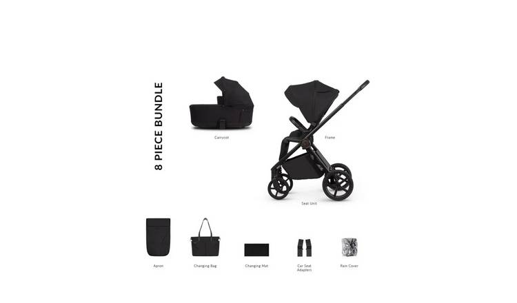 Venicci Claro 2 2-in-1 Travel System, 8-Piece Bundle - Noir