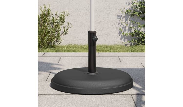 Walplus Parasol Base for dia / Poles 25 kg Round - Black - 38 mm