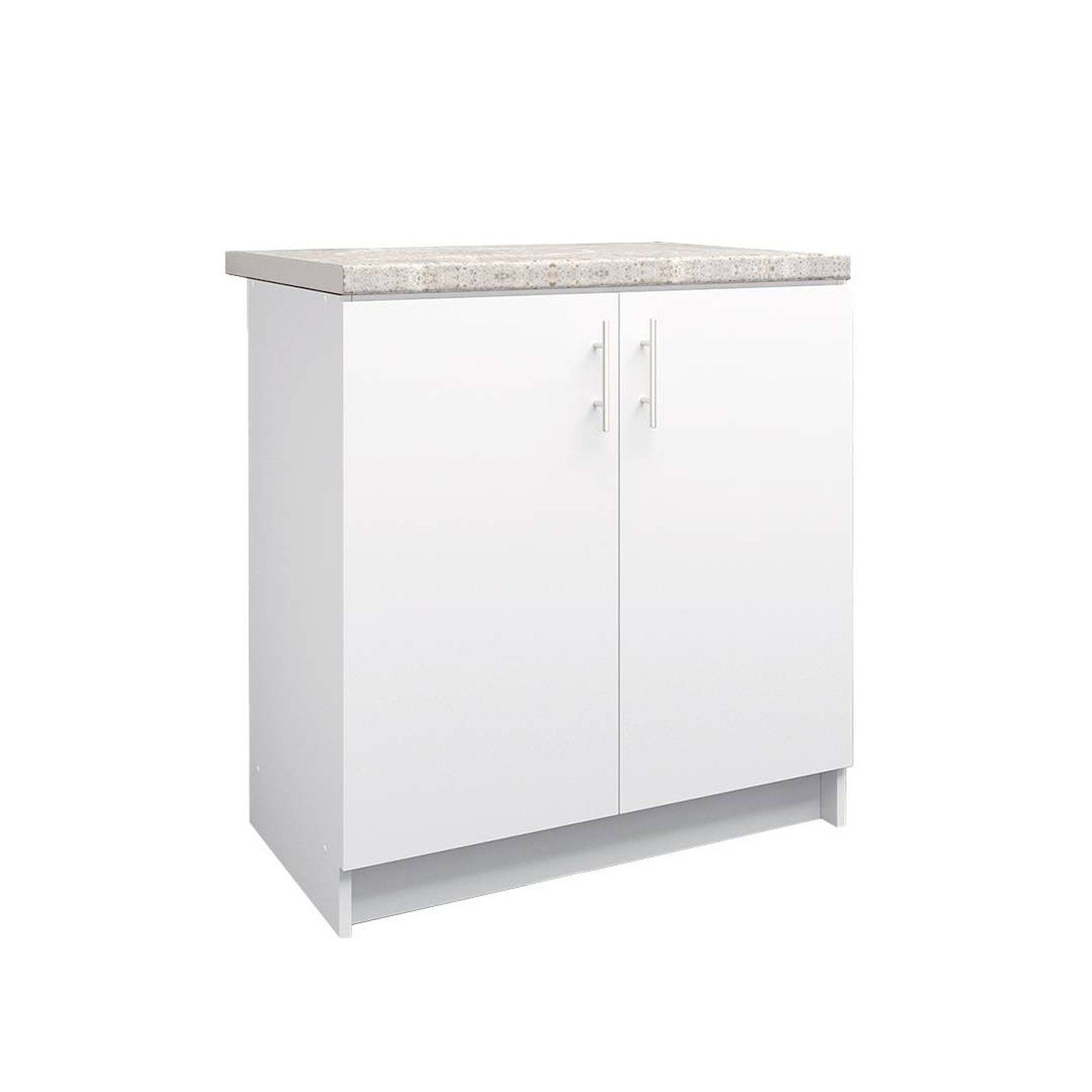 JD Greta 800mm Base Cabinet with 2 Doors & Worktop - White Matt - Image 1
