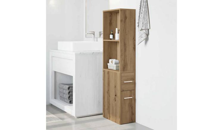 Walplus Engineered Wood Cupboard - Oak - 22 x 41 x 135 cm