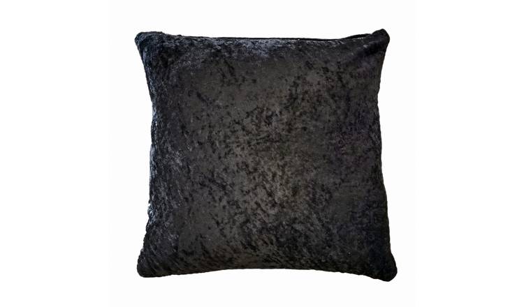New Edge Blinds Crushed Velvet Black Cushion Cover - 43 x 43cm