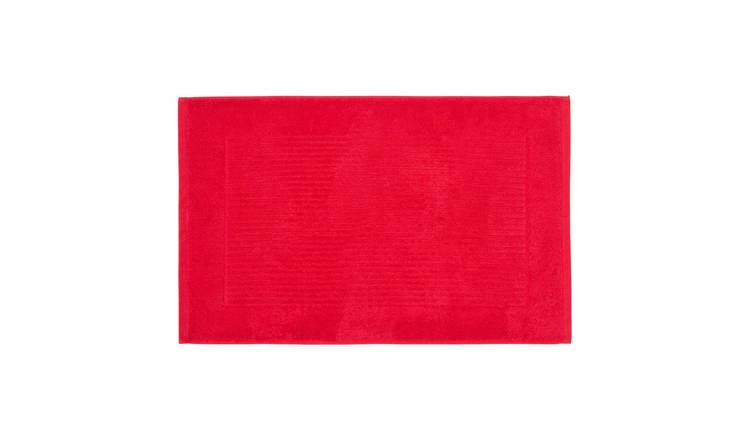 Homescapes Turkish Cotton Bath Mat - Red