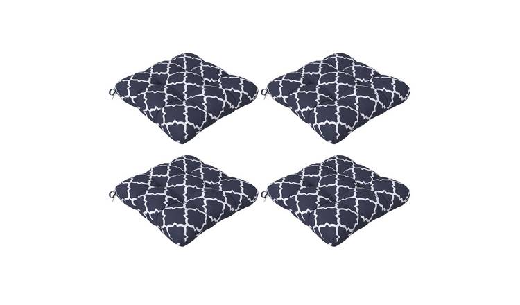 Outsunny 4 Outdoor Water Repellent Chair Cushions - Blue