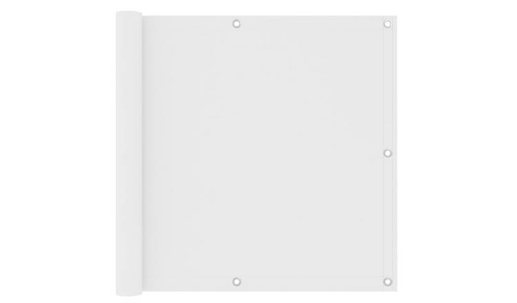 Walplus Polyester Oxford Balcony Screen - White - 90 x 600 cm
