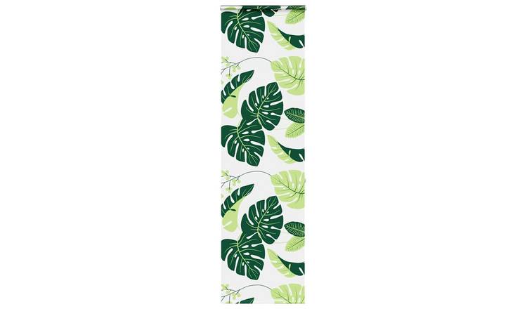 Walplus Cassette PEVA Green Leaves Shower Roller Blind - 70 x 240 cm