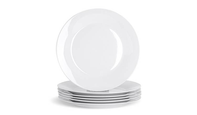 Argon Tableware Classic White Dinner Plates - Pack of 12