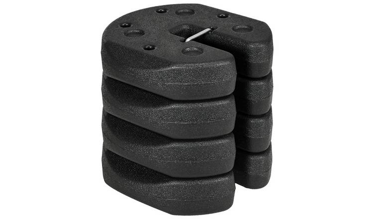 Outsunny Set of 4 HDPE Gazebo Weights - Black