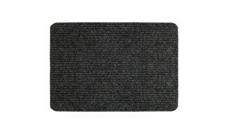 Groundsman Basic Ribbed Indoor Door Mat - Anthracite