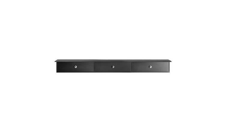 SoBuy 3 Drawer Floating Shelf - Black