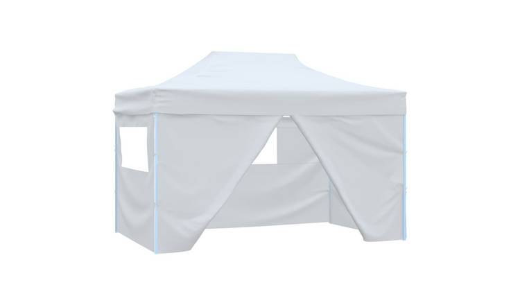 Walplus 3 x 4.5 m Foldable Party Tent with 4 Sidewalls - White