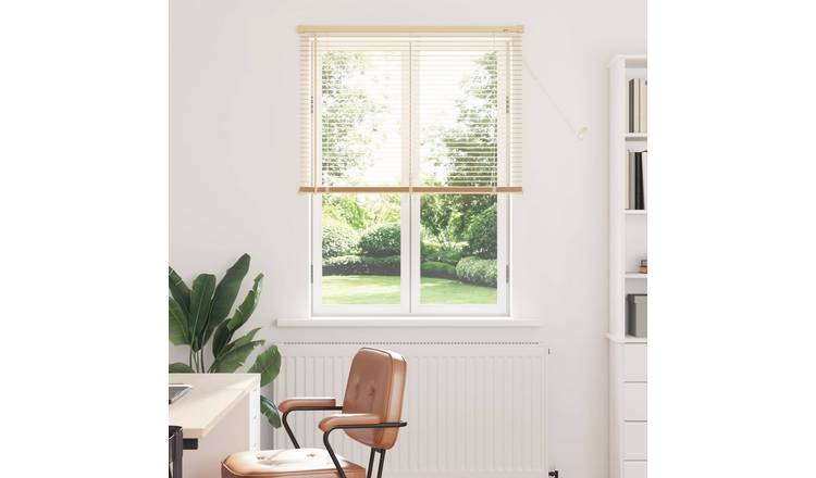 Walplus PVC Window Blind - Light Brown with Pattern - 150 x 90 cm