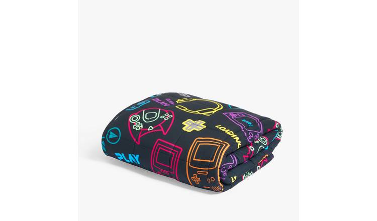 OHS Kids Gaming 3kg Weighted Blanket 100 x 150cm - Black
