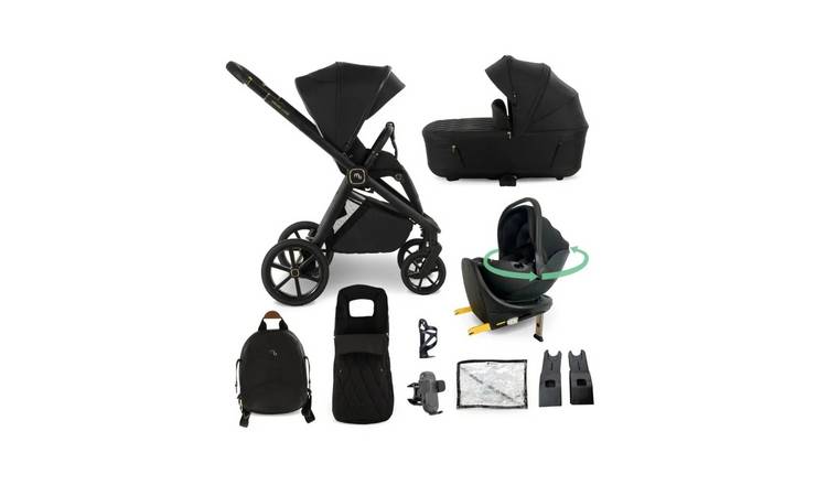 My Babiie 3-in-1 Travel System with Rotating i-Size Car Seat - Black