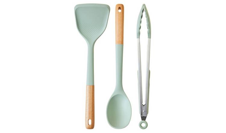 Orsina Nova 3 Piece Silicone Head Kitchen Tool Set – Sage Green