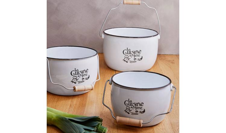 Orsina La Cuisine De Mere Set of 3 Storage Pots.