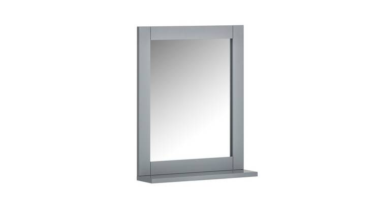SoBuy 1 Shelf Wall Mounted Bathroom Mirror - Grey
