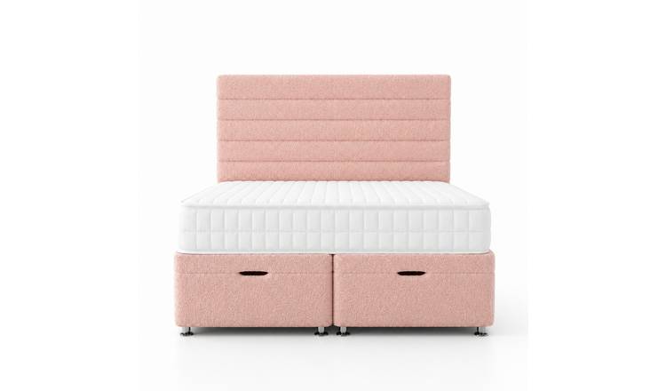 Comfy Deluxe Verona   6ft Super King  Boucle End Lift Ottoman Bed Set - Pink
