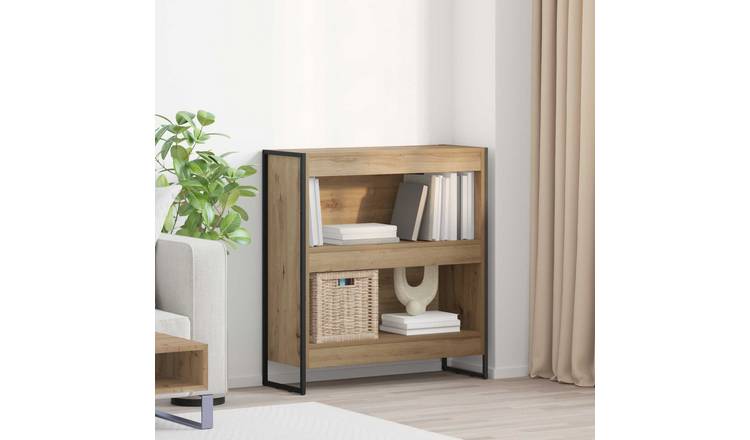Walplus Engineered Wood Book Cabinet - Oak - 80 x 30 x 86.5 cm