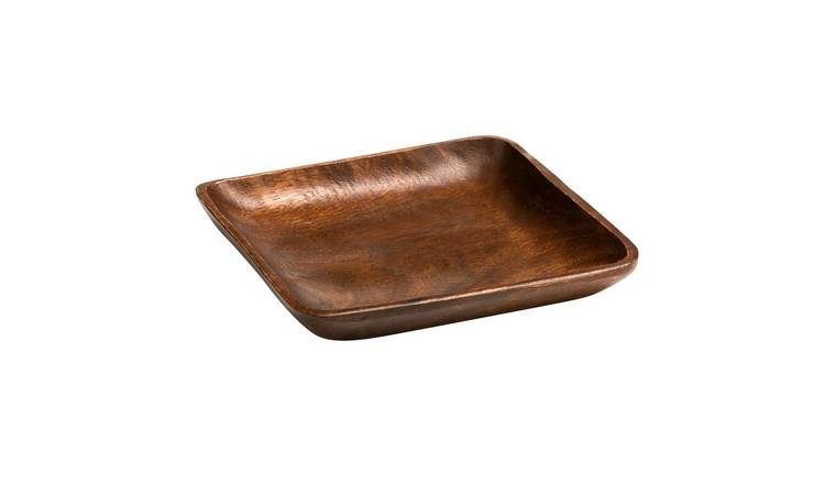 Orsina Kora Acacia Wood Large Square Platter - Brown