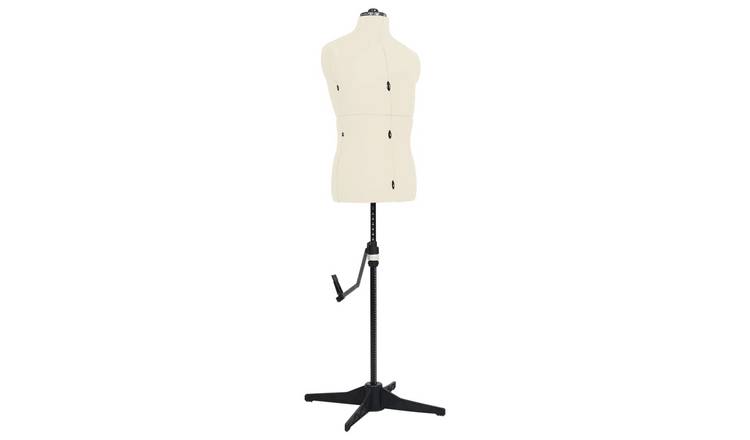 Walplus Polyester Adjustable Dress Form Male Size 37-45 - Cream and Black