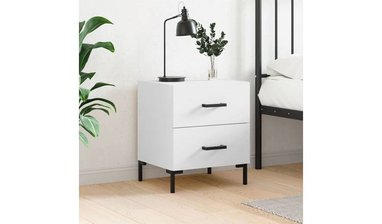 Walplus Bedside Cabinet - White - 40 x 35 x 47.5 cm