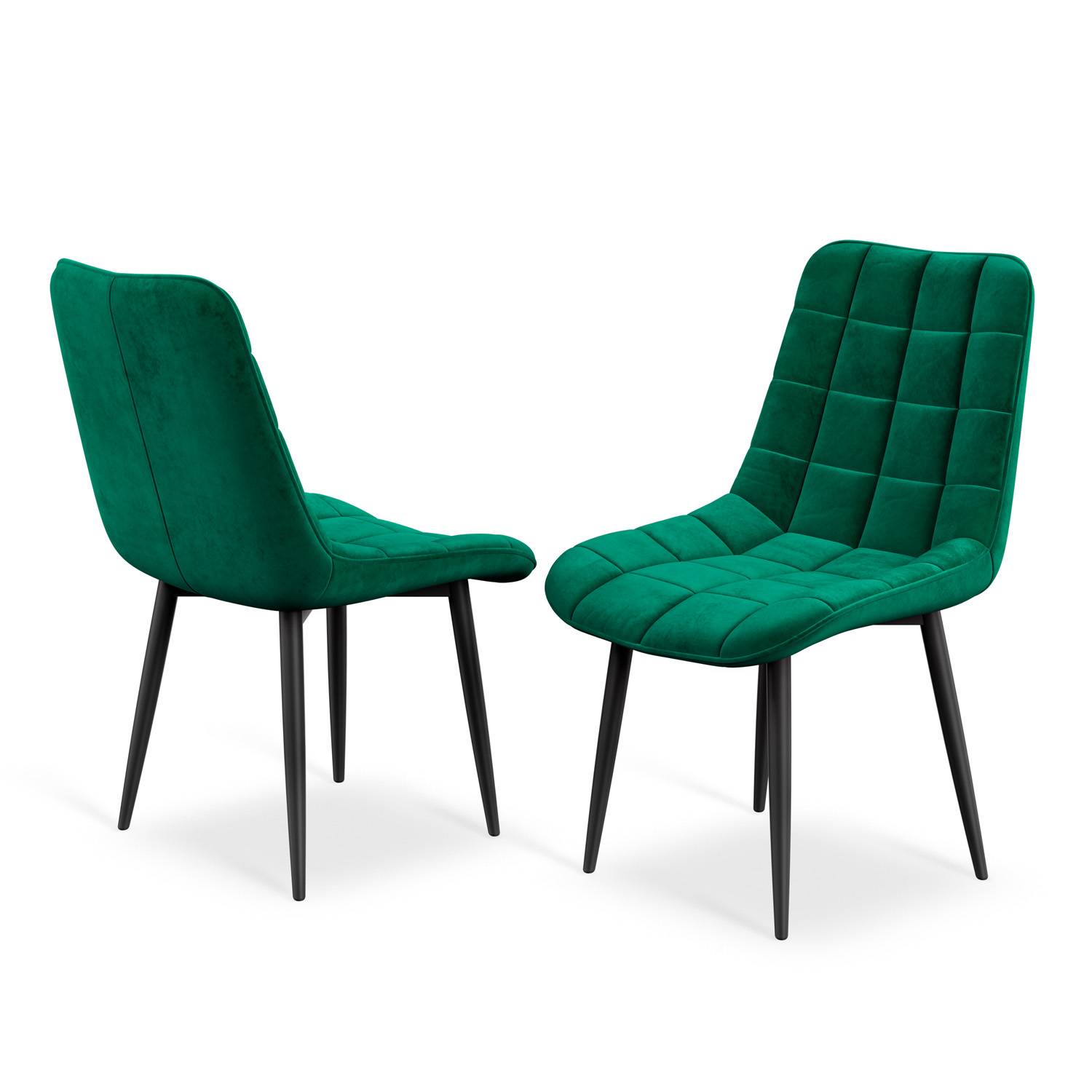 Furniture Online Arlo Nova Walnut Top w Wal Legs Dining Table & 4 Green Chairs - Image 4