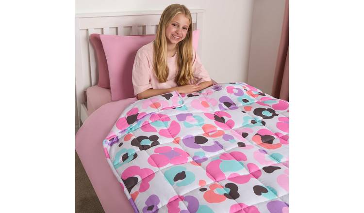 OHS Kids Leopard 3kg Weighted Blanket 100x150cm - Multi