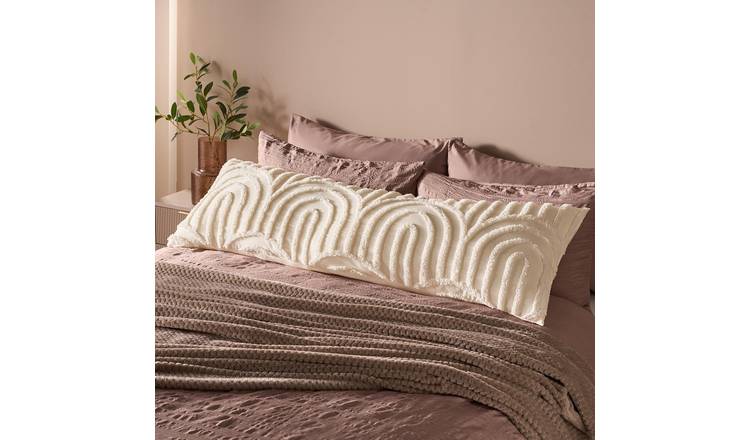 OHS Tufted Arches Bolster Pillow - Cream