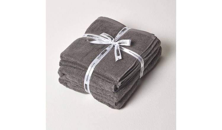 Homescapes Egyptian Cotton 500 gsm 4 Piece Towel Bale Set - Slate