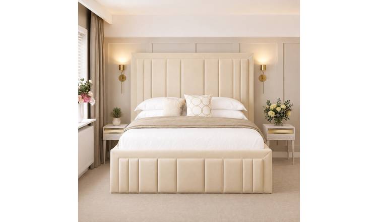 Bed Choices Emperor Kingsize Ottoman Bed Frame 54" Headboard - Beige