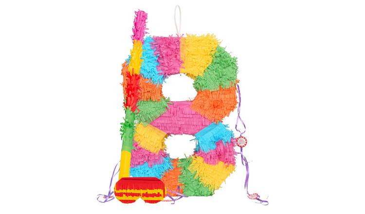 Fax Potato Number 8 Cardboard Pinata Set with Stick and Blindfold - Multi