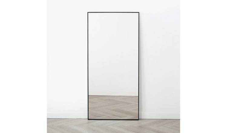 HomeGardenDirect Anax Rectangular Framed Window Mirror 170x80cm - Black