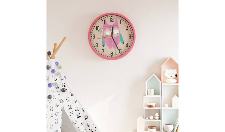 Walplus Glass Wall Clock - Pink