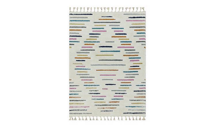 Mega Flooring Beige Kilim Striped Rug - 160 x 230cm