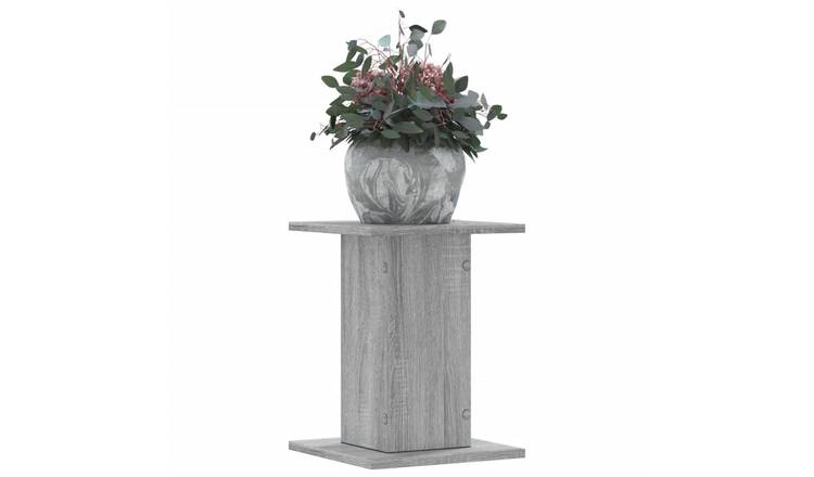 Walplus Pack of 2 Engineered Wood Plant Stand - Grey Sonoma - 30x30x40 cm